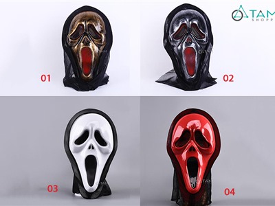 Mặt nạ thần chết bằng nhựa nhiều màu HLW-MN-30